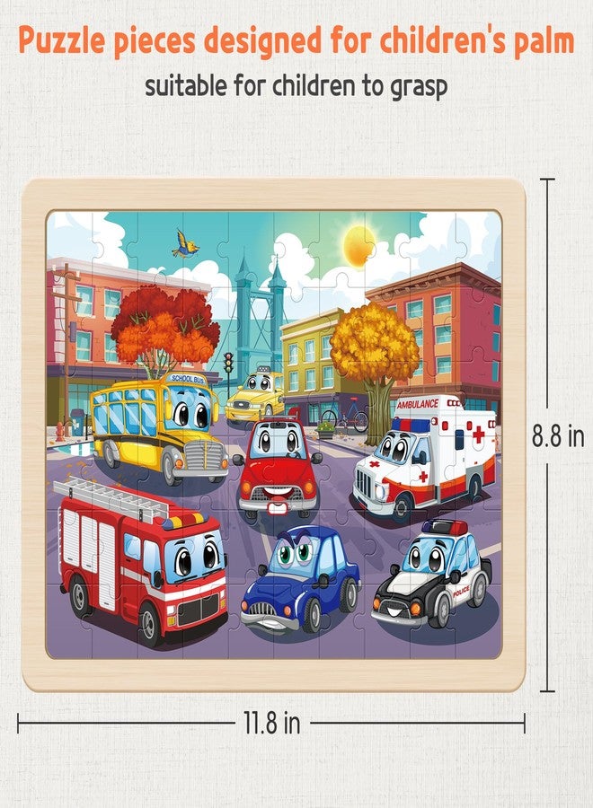 SYNARRY Wooden Vehicle Puzzles for Kids Ages 4-6, 6 Packs 60 PCs Jigsaw Puzzles Preschool Educational Toys Gifts for Children Ages 4-8, Kids Toys Gifts for 4+ Year Olds Boys Girls - Image 5